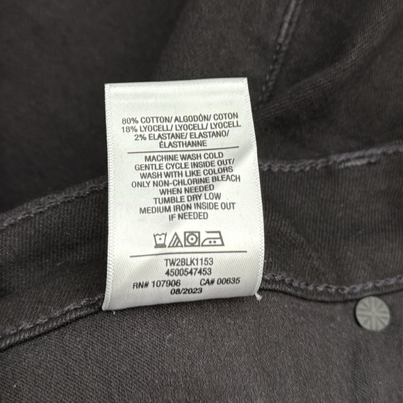 NWT Hudson Nico Mid Rise Barefoot Bootcut Black Wash Raw Hem Jeans Size 32 - Picture 10 of 12